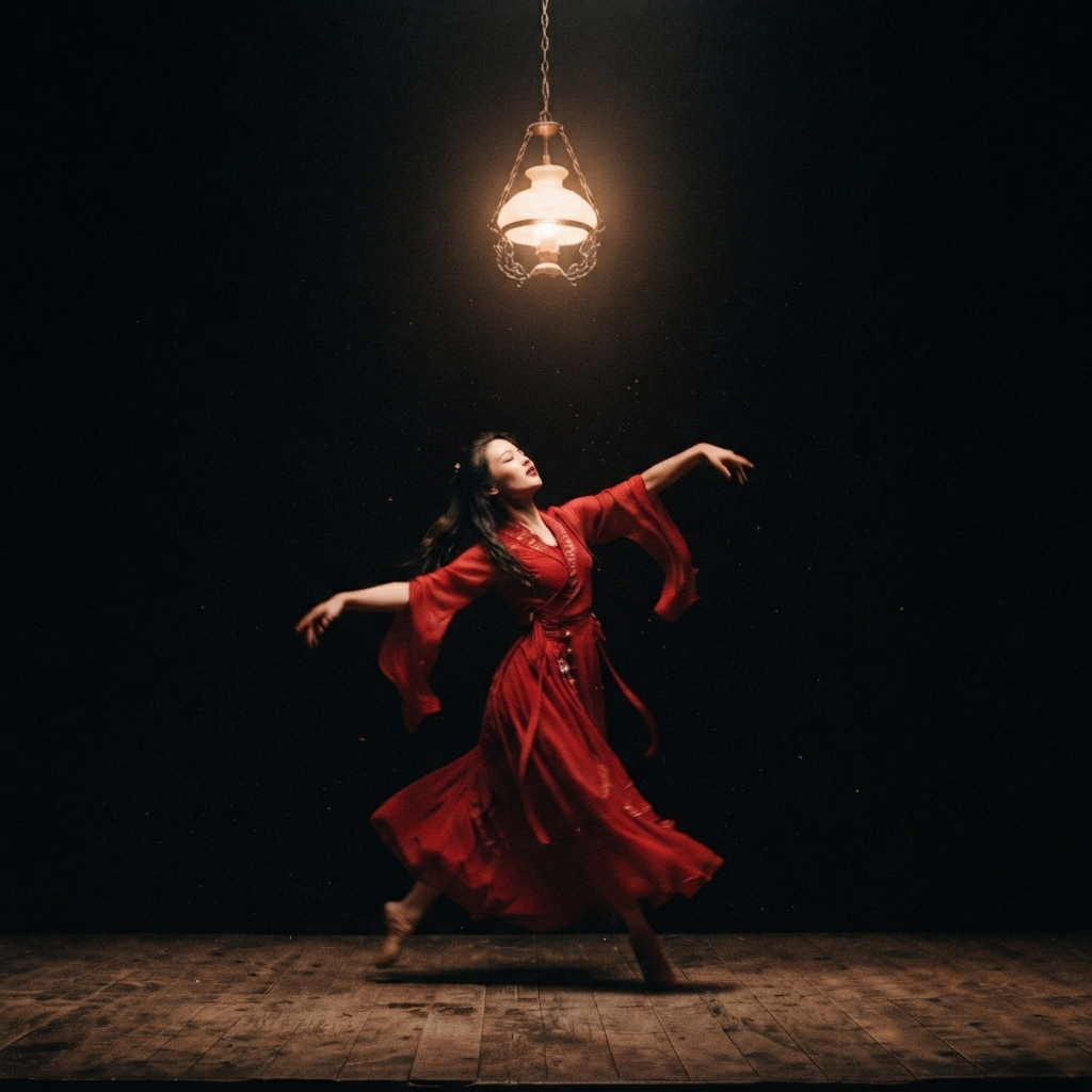 The same dancer with the corner mark removed After
